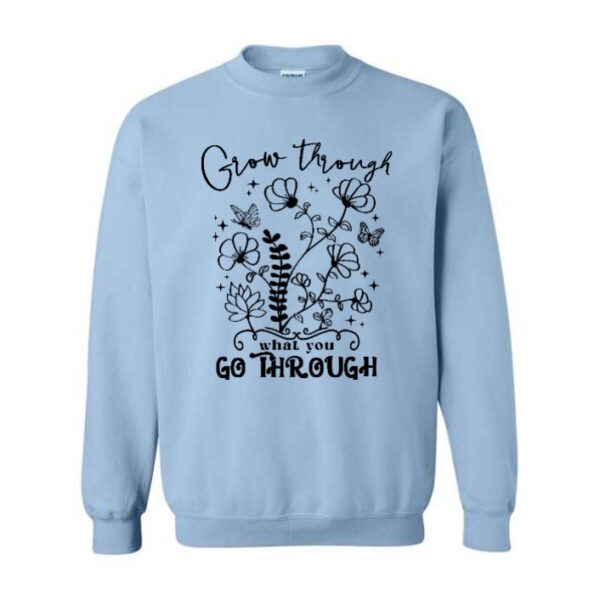 Crewneck Grow Through Bleu Léger L Front